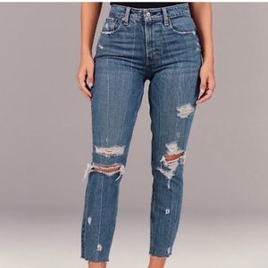 Abercrombie Curve Love High Rise Mom Jeans